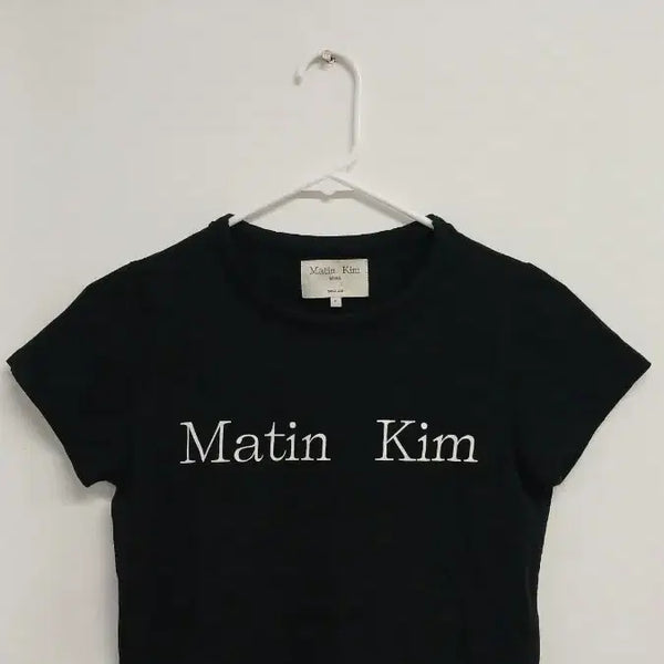 [BUNJANG] Matinkim Logo T-Shirt Black / 마뗑킴 반팔티 블랙