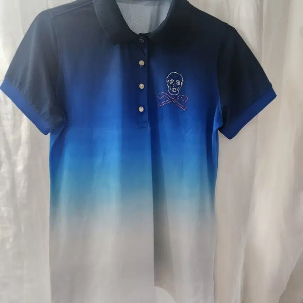 [BUNJANG] Mark & Roba Skull Collar Short Sleeve T-Shirt Blue M / 마크앤로바 스컬 카라 반팔티 블루 M