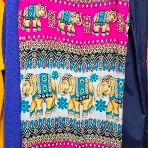 [BUNJANG] Elephant Pattern Long Skirt / 코끼리 패턴 스커트