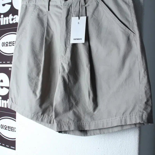 [BUNJANG] Partimento One-Tuck Chino Shorts Grey / (S-M) 파르티멘토 반바지 팬츠 새상품 원턱 치노 그레이-P10506
