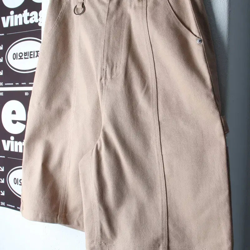 [BUNJANG] Nhommebe Bermuda Chino Carpenter Shorts Beige / (S-M) 놈브레 반바지 팬츠 버뮤다 치노 카펜터 베이지-P10521
