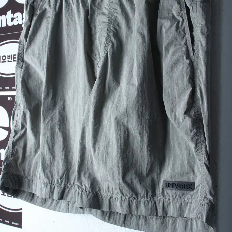 [BUNJANG] Andz Banding Nylon Satin Shorts Charcoal / (XL-2XL) 앤드지 반바지 팬츠 밴딩 나일론 새틴 차콜-P10530