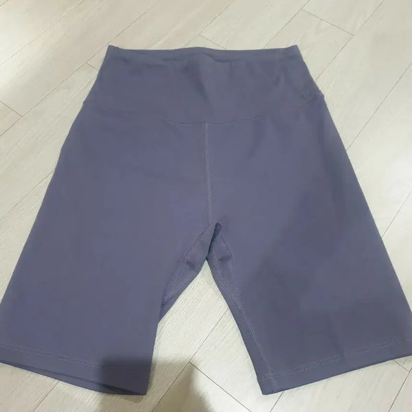 [BUNJANG] High-Waisted Cycling Shorts Purple / 하이웨이스트 자전거 반바지 퍼플