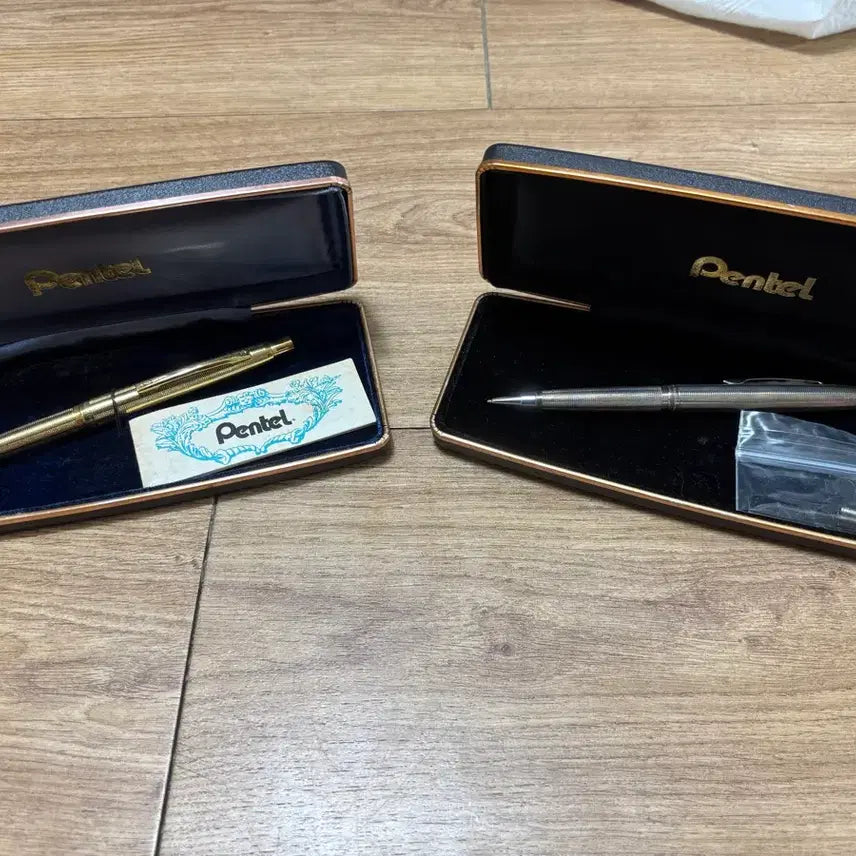 [BUNJANG] Pentel Scepter Sterling Silver/Gold Filled Fountain Pen Set / Pentel Scepter 스털링 실버/골드 필드 일괄판매