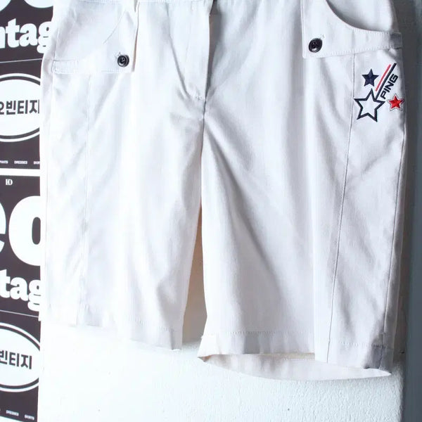[BUNJANG] W.L. Golf Functional White Shorts Pants / W(L) 핑 반바지 팬츠 골프 기능성 화이트-P10536