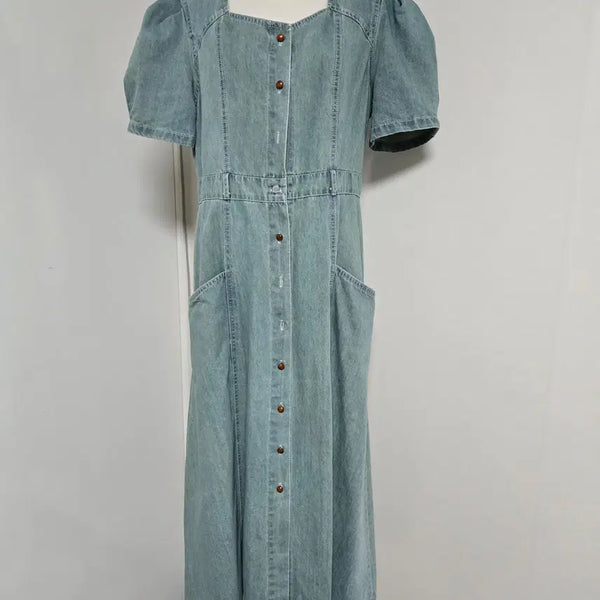 [BUNJANG] Dolce & Gabbana Washed Denim Long Dress / 새상품) D&G 청 워싱 롱원피스