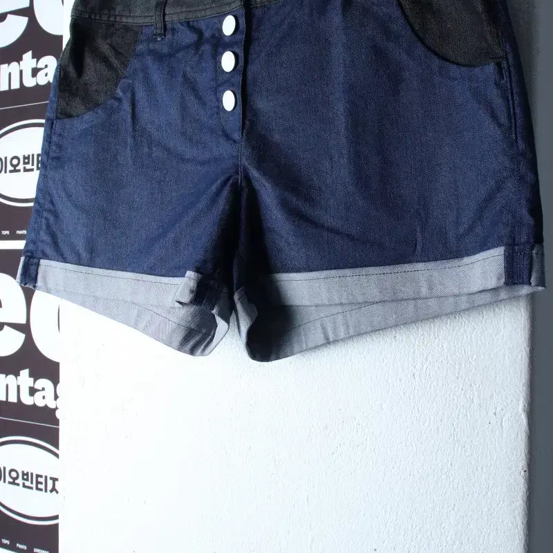 [BUNJANG] W.Angle Color-block Golf Shorts / W(L-XL) 와이드앵글 반바지 팬츠 골프 배색 숏 유니크-P10539