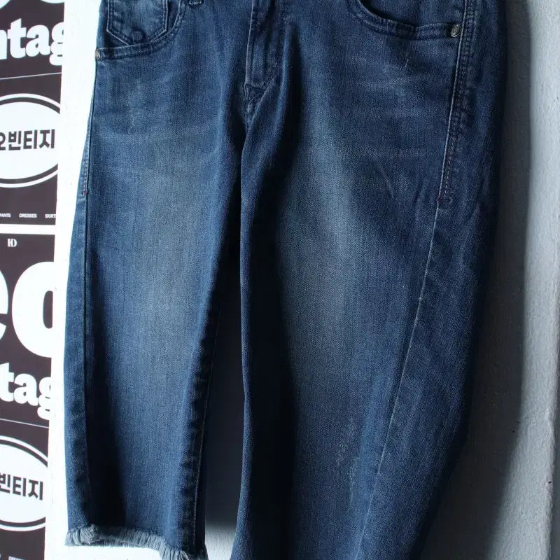 [BUNJANG] Tommy Hilfiger 7-Part Denim Skinny Shorts / (XS) 타미힐피거 반바지 팬츠 7부 데님 청 스키니-P10543
