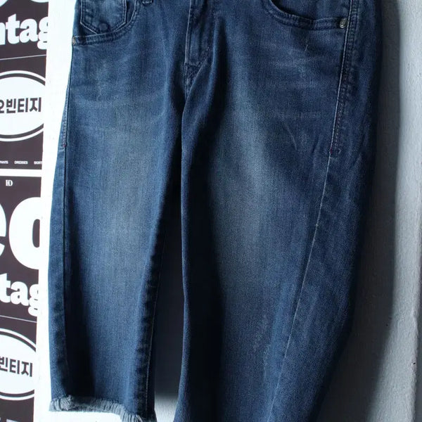 [BUNJANG] Tommy Hilfiger 7-Part Denim Skinny Shorts / (XS) 타미힐피거 반바지 팬츠 7부 데님 청 스키니-P10543