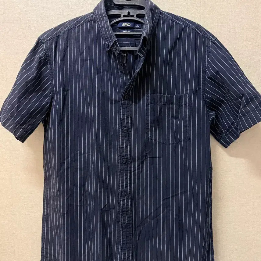 [BUNJANG] SPAO Striped Shirt Navy L / (남성복) 스파오 스트라이프 셔츠 네이비 L