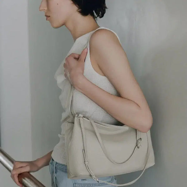 [BUNJANG] L'EVVRE Seine Shoulder Bag Medium Ivory / 루에브르 바인 숄더백 미디움 아이보리
