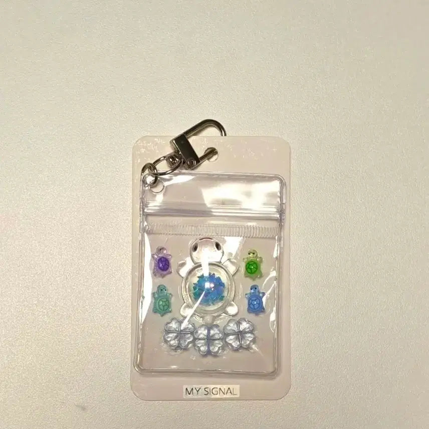 [BUNJANG] Glitter Lucky Turtle Charm Beaded Handmade Keychain / 글리터 행운 거북이 부적 키링 |비즈 수제 키링 |  핸드메이드 | 선물포장