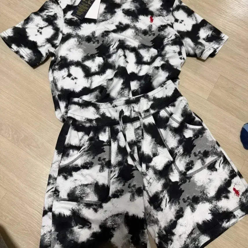 [BUNJANG] Polo Ralph Lauren Tie-Dye T-Shirt & Shorts Set (M) / 폴로 랄프로렌 타이 다이 반팔 티셔츠 반바지 세트M