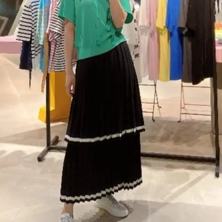 [BUNJANG] Lucky Chouette Pleated Roll Skirt / 럭키슈에뜨 플리츠 롤스커트(36)