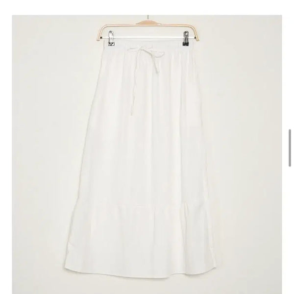[BUNJANG] NINING Briti Bending Long Skirt Ivory / 나이니) 브리티 밴딩 롱 스커트