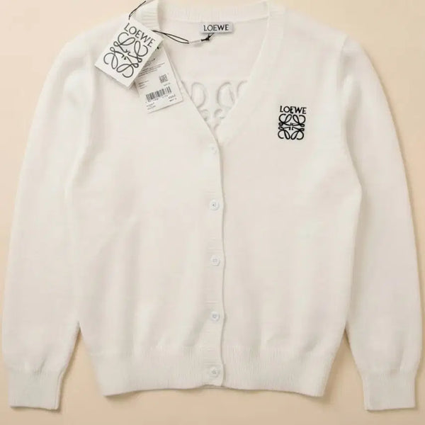 [BUNJANG] Loewe Women's White Cubic Logo Summer Cardigan / 로에베 여자 여름 가디건 여자옷
