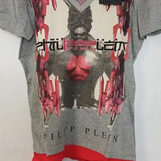 [BUNJANG] Philipp Plein Grey Samurai Graphic T-Shirt Unisex / 필립플레인 그레이 사무라이 반팔티 남녀공용