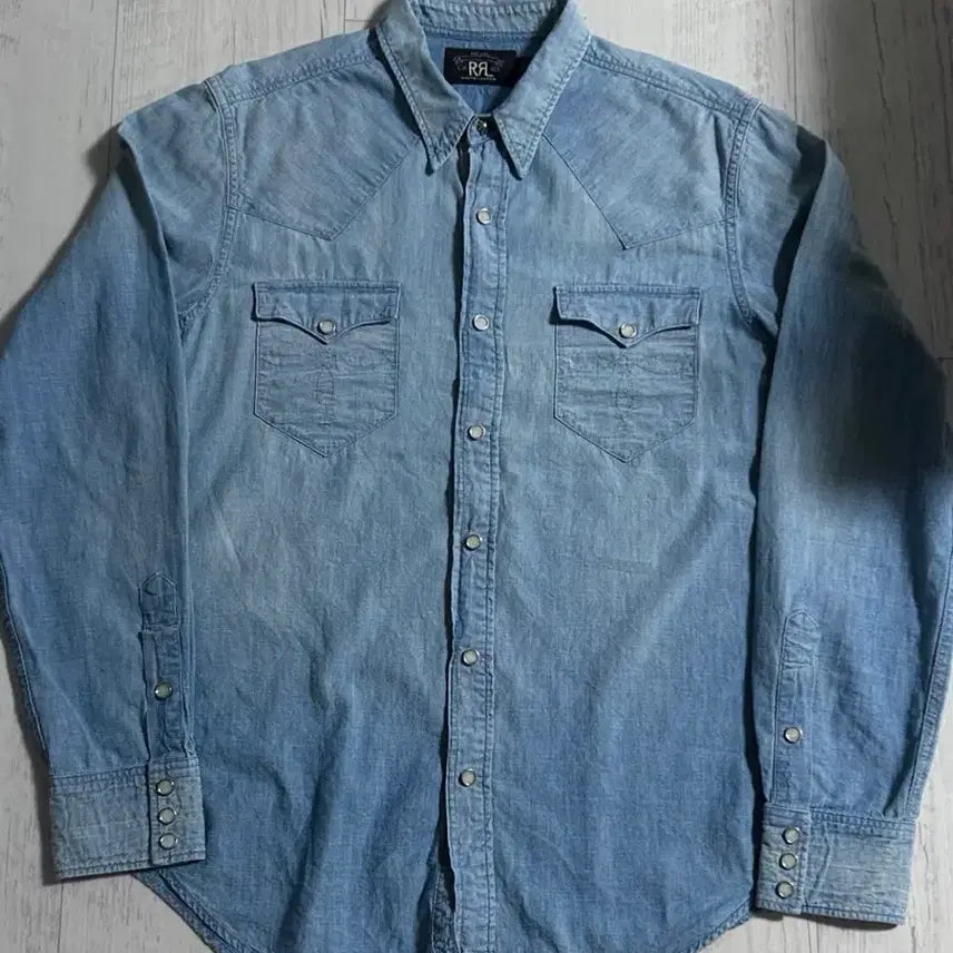 [BUNJANG] RRL Chambray Western Shirt M / RRL 샴브레이 웨스턴 셔츠 M