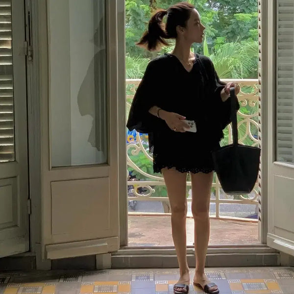 [BUNJANG] Fresh Label Blouse and Culottes / 프레쉬라벨 블라우스 치마바지