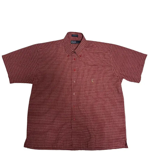 [BUNJANG] Polo Check Short Sleeve Shirt / 폴로체크반팔셔츠