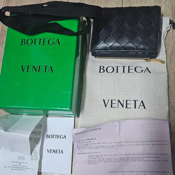 [BUNJANG] Bottega Veneta Black Intrecciato Folder Zip Wallet / 보테가베네타 블랙 인트레치아토 폴더 지퍼 지갑