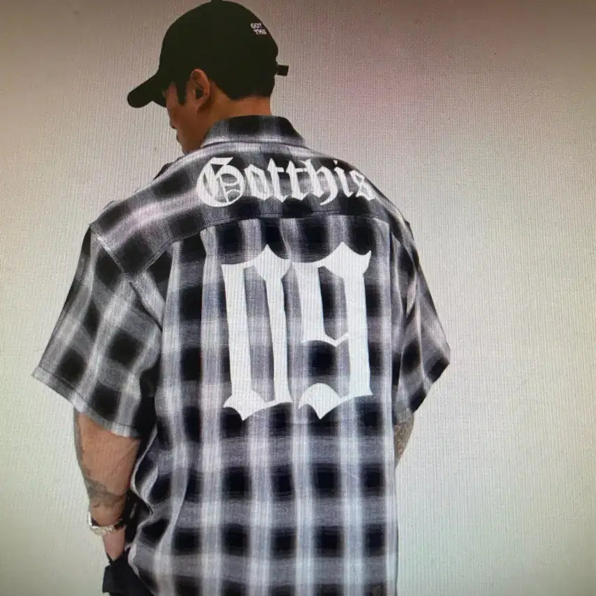 [BUNJANG] Goddis Check Pattern Shirt with Logo Detail / 갓디스 셔츠