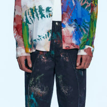 [BUNJANG] Andersson Bell Scratch Curved Wide Jeans Black / [판매] [33] 앤더슨벨 스크레치 커브드 와이드 진 블랙
