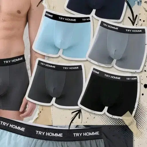 [BUNJANG] TRY Men's Boxer Briefs (5-Pack) - XL, Unsealed / 110TRY 5장새제품택부착 미개봉 5매입 드로즈