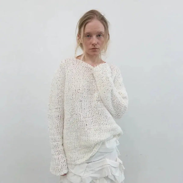 [BUNJANG] Nothing Everything Knit Sweater Off White / 낫띵에브리띵 니트 스웨터 오프화이트