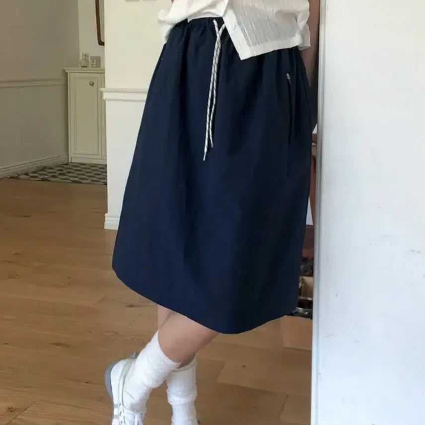 [BUNJANG] Bono Pocket Nylon Midi Skirt (New) / 보노 포켓 나일론 미디스커트 (새상품)