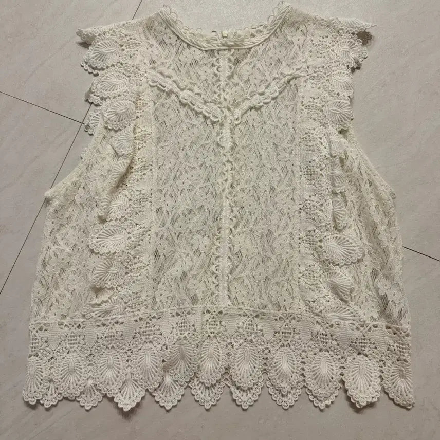 [BUNJANG] Lace Blouse XS / 레이스 블라우스xs (새거)