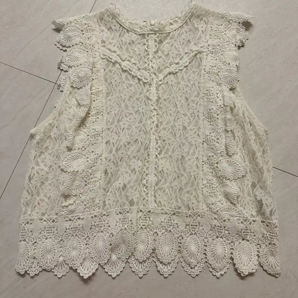 [BUNJANG] Lace Blouse XS / 레이스 블라우스xs (새거)