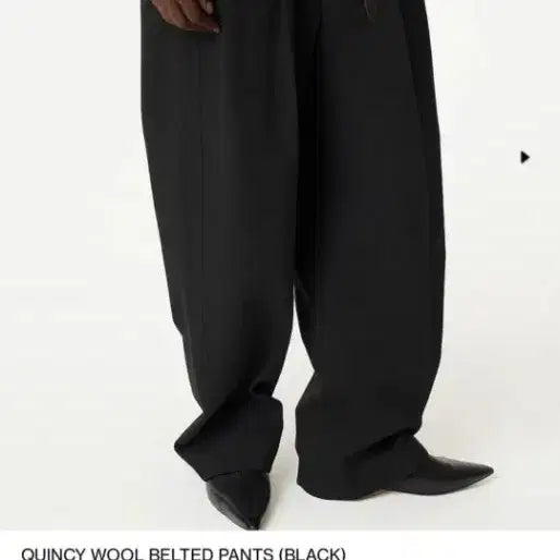 [BUNJANG] RECTO Quincy Belted Pants Black S / 렉토 퀸시 벨티드팬츠 블랙 S