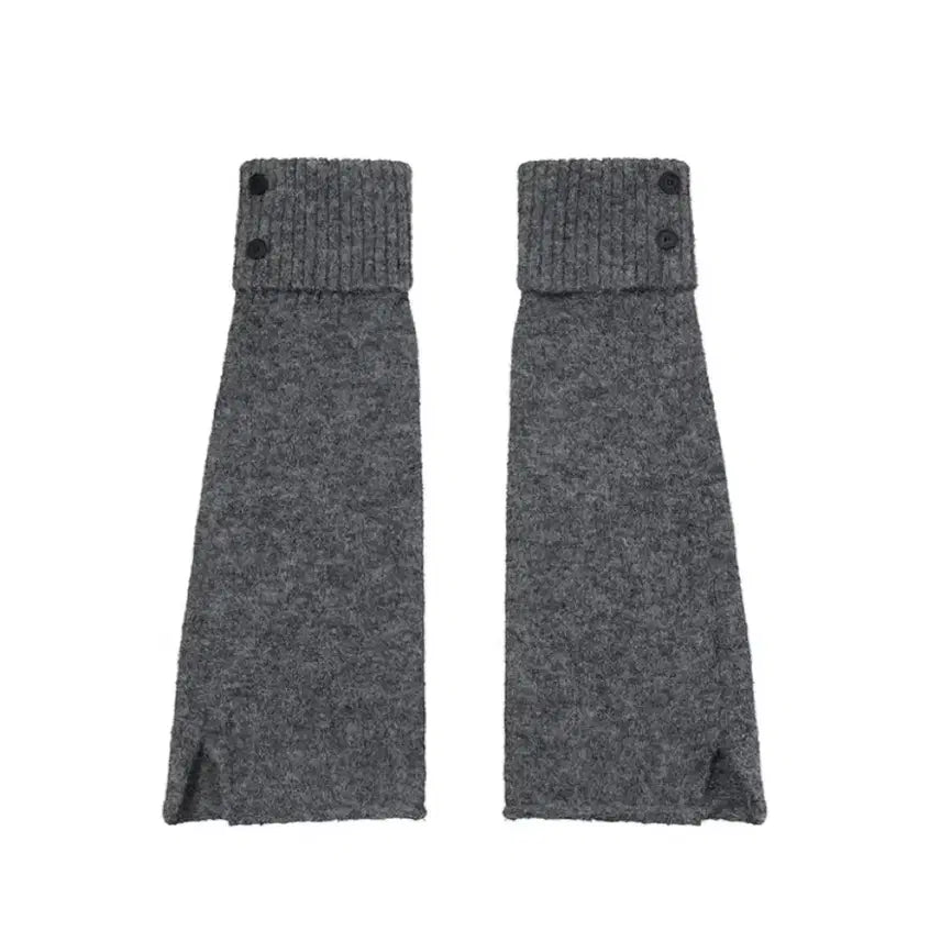 [BUNJANG] Miseki Seoul Button Knit Leg Warmers Grey / 새상품) 미세키서울 버튼니트 레그워머 그레이