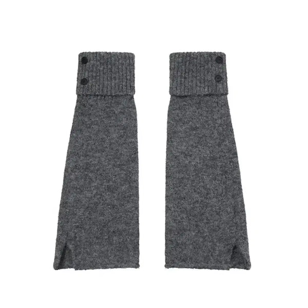 [BUNJANG] Miseki Seoul Button Knit Leg Warmers Grey / 새상품) 미세키서울 버튼니트 레그워머 그레이