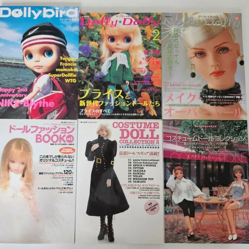 [BUNJANG] Dollybird & Dolly Dolly Costume Doll Collection Magazine Set (6 Volumes) / 돌리버드 돌리돌리 커스텀돌 등 잡지 6권