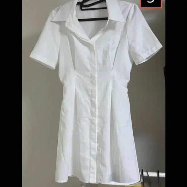 [BUNJANG] White Mini Shirt Dress / 셔츠원피스 개인중고 새제품