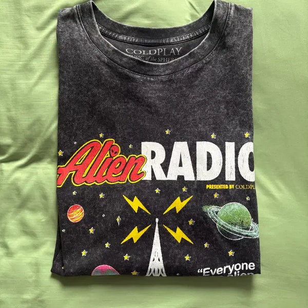 [BUNJANG] Coldplay Alien Radio T-Shirt / (새상품) 콜드플레이 굿즈 Md 반팔