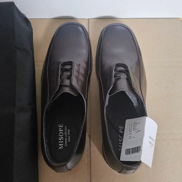 [BUNJANG] MisoPe Genuine Premium Leather Cushioning Square Toe Shoes Men's 260 / (새상품) 미소페 정품 고급가죽 쿠셔닝 스퀘어 구두