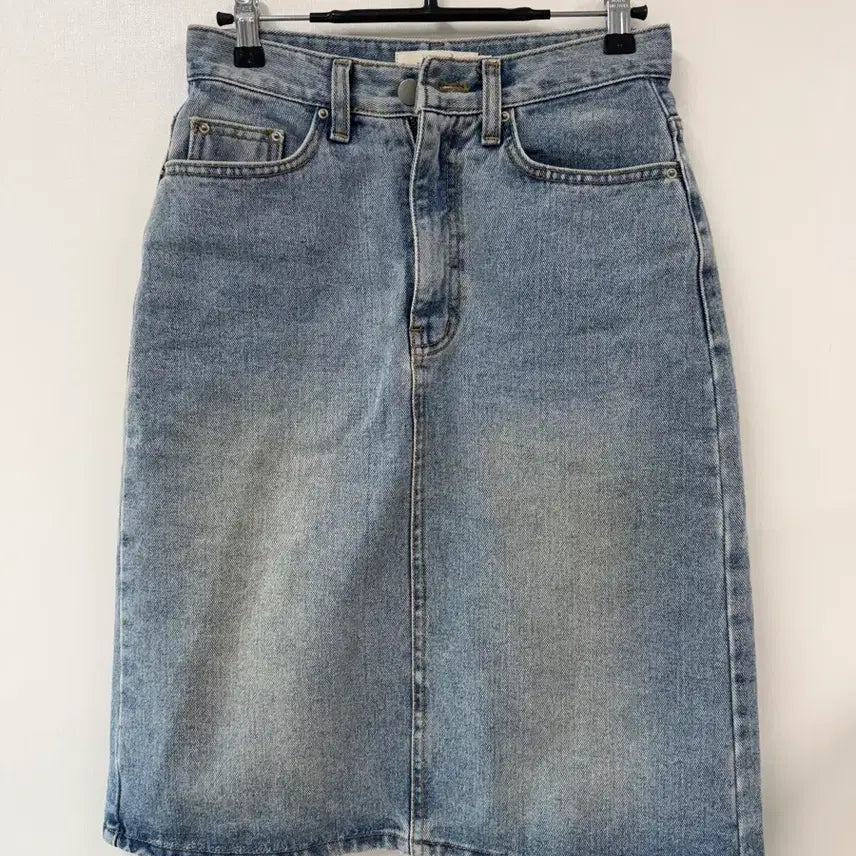 [BUNJANG] Blue Denim Midi Skirt / 청 데님 미디스커트