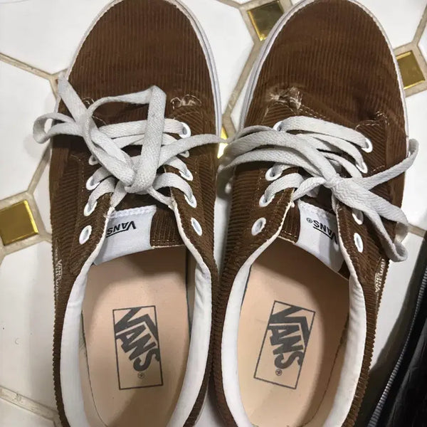 [BUNJANG] Vans Corduroy Brown Sneakers / 반스 코듀로이 브라운
