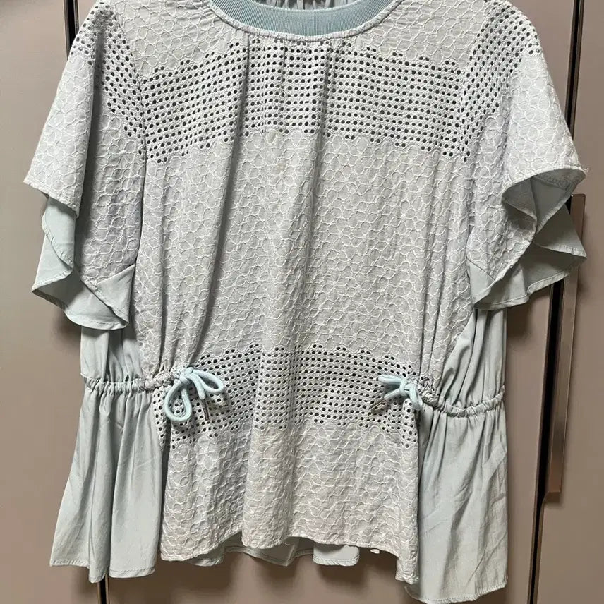 [BUNJANG] SOUP Lace Short-Sleeve T-Shirt / 숲 블라우스 SOUP 반팔 티셔츠 쉬즈미스 잇미샤