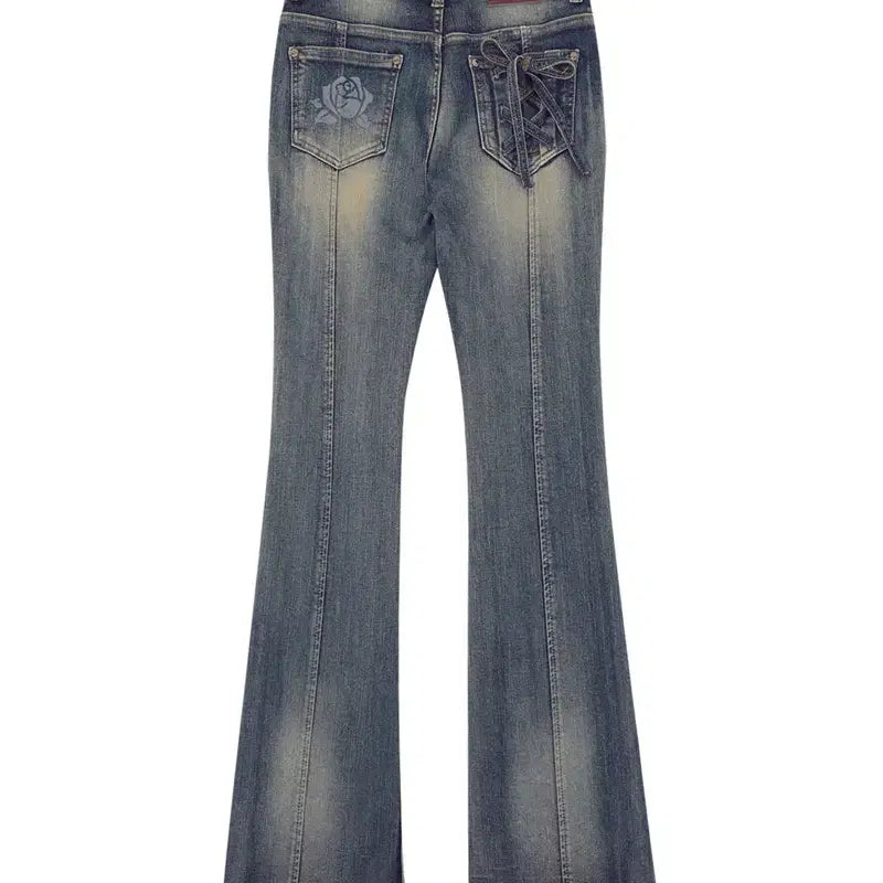 [BUNJANG] Darling Your Bad Rose Boots Cut Denim Vintage Blue / 달링유어배드 ROSE BOOTS CUT DENIM VINTAGE BL