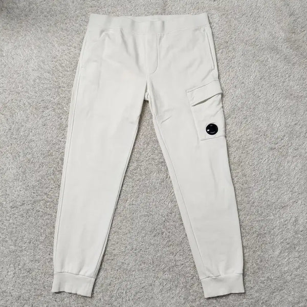 [BUNJANG] C.P. Company Diagonal Fleece Lens Cargo Jogger Pants White XXL / [정품] 씨피컴퍼니 디아고날 플리스 렌즈 카고 조거 팬츠 화이트 XXL