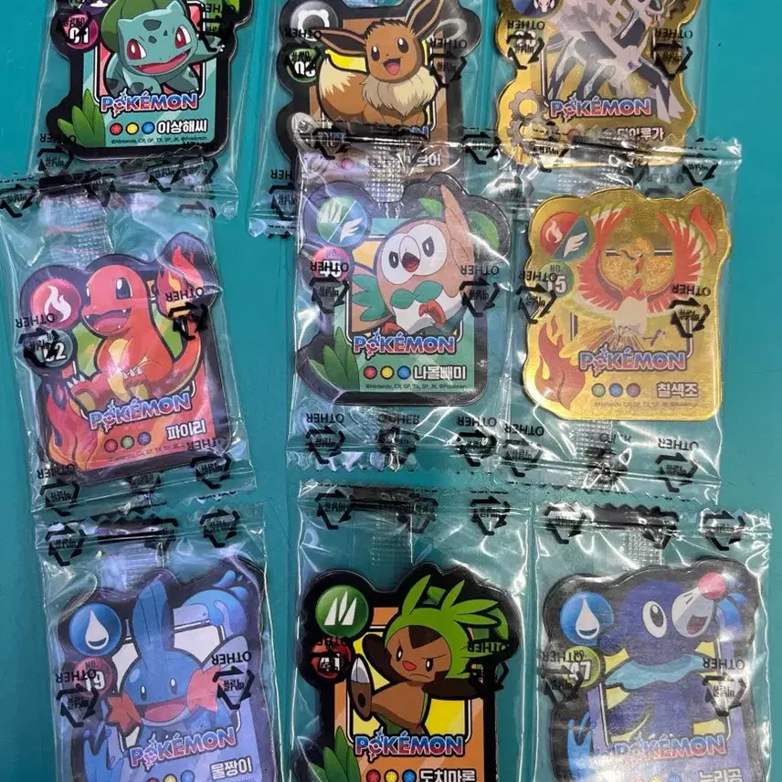 [BUNJANG] Pokemon Choco Chip Cookie Magnet Set - Rare & Common (Sealed) / 포켓몬 초코칩 쿠키 세븐일레븐 마그넷 레어 일반 미개봉