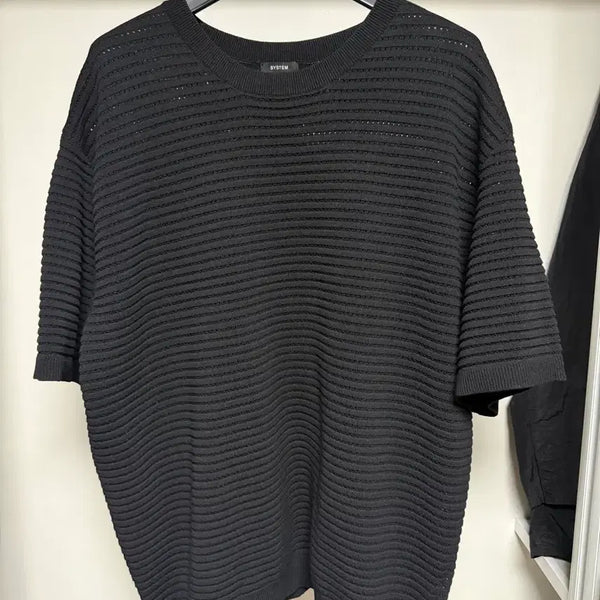 [BUNJANG] System Homme 25SS Perforation Knit Black / 시스템옴므 25ss 펀칭니트