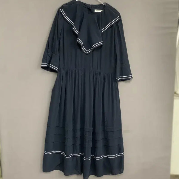 [BUNJANG] Lucky Chouette Sailor Collar Long Dress / 36 럭키슈에뜨 세일러카라 롱 원피스