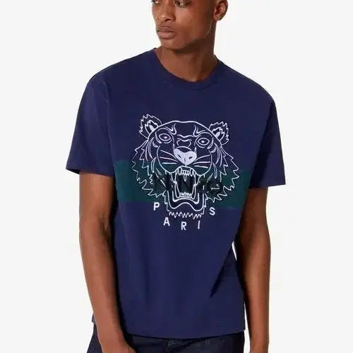 [BUNJANG] Kenzo Tiger Embroidery Short Sleeve T-Shirt Navy Size M / KENZO 겐조 타이거 반팔티 네이비사이즈M 국내100-103정도택포