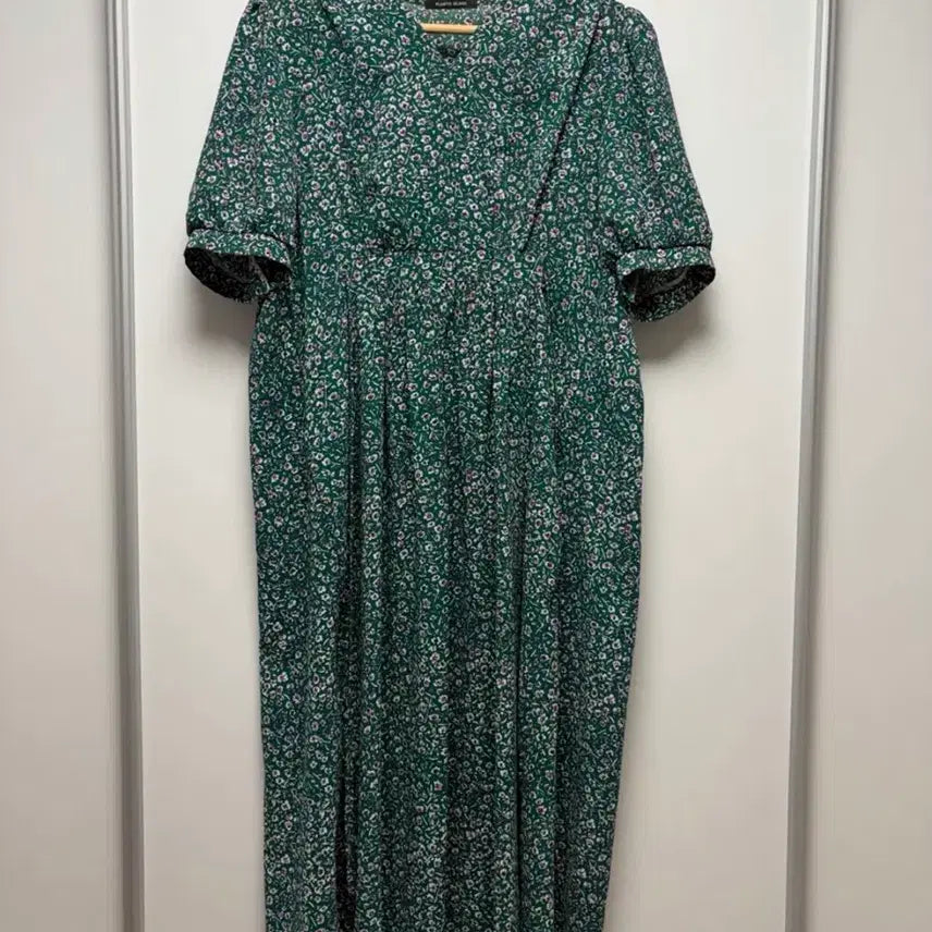 [BUNJANG] Plastic Island Floral Pattern Long Dress / 츨라스틱 아일랜드 롱 원피스 (착샷있음)
