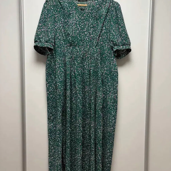 [BUNJANG] Plastic Island Floral Pattern Long Dress / 츨라스틱 아일랜드 롱 원피스 (착샷있음)